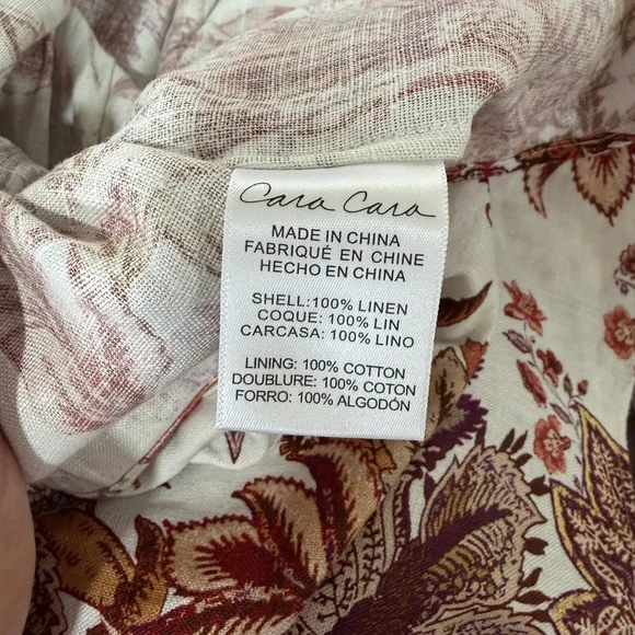 EUC Cara Cara Blue Hill Floral Print linen Dress - Picture 11 of 11